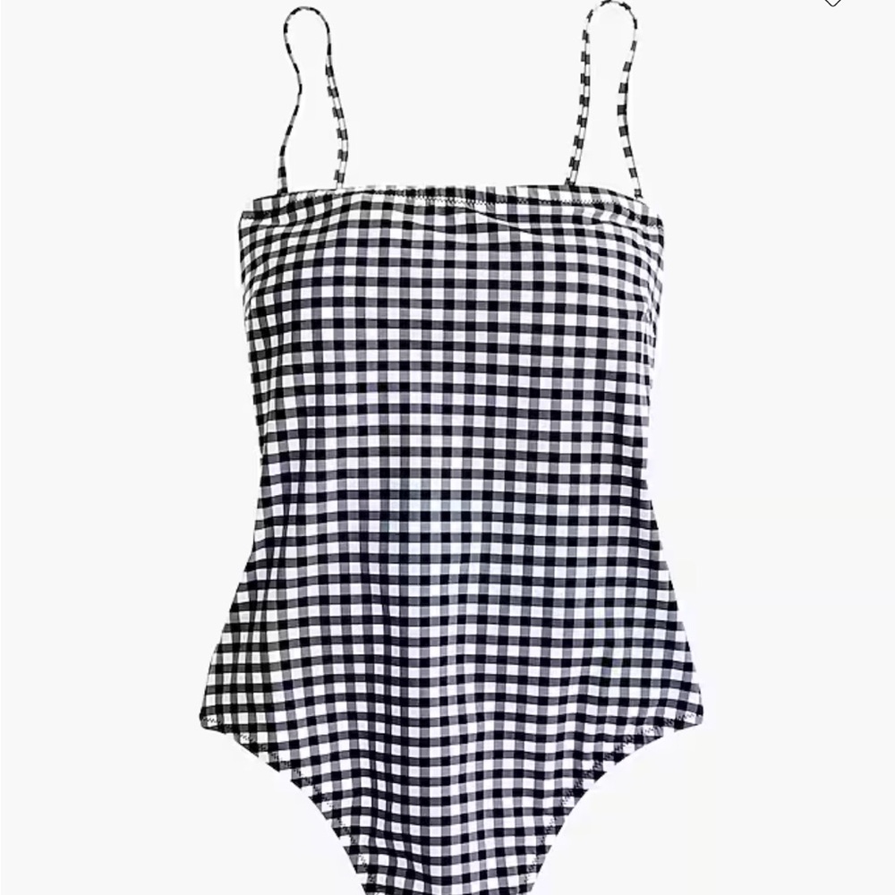 NWT J.Crew Gingham Swimsuit 10